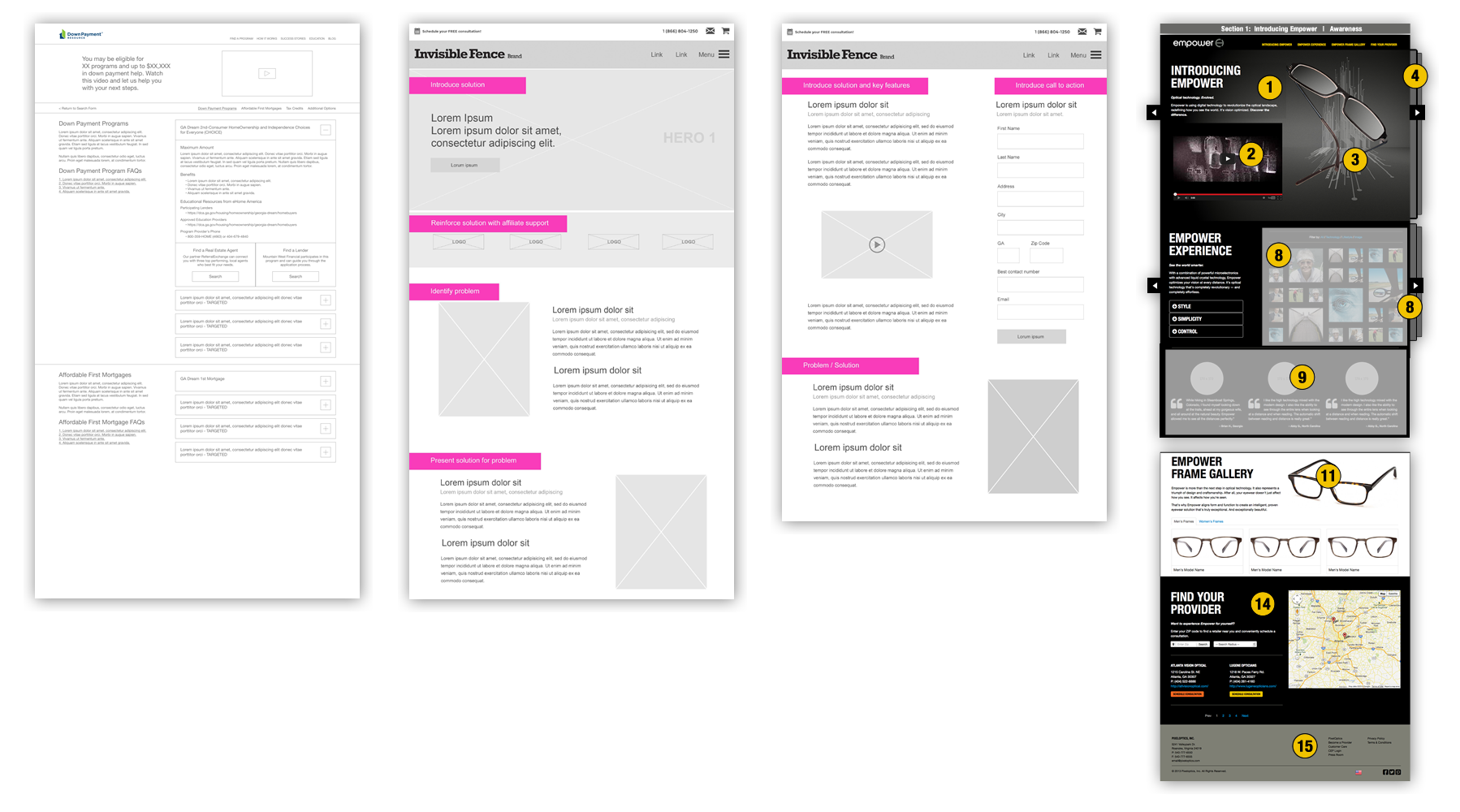 Images of wireframes